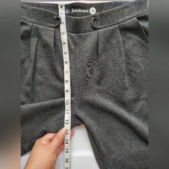 Betabrand women's dress pants mid rise slim fit open ankles pleated front M. - Picture 11 of 17